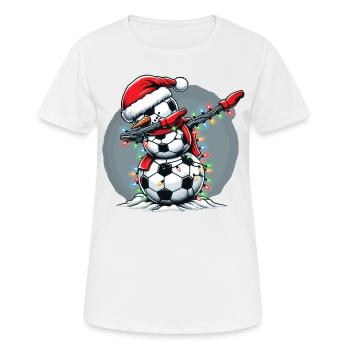 Schneemann Dabbing Schneemann Dab Schneemänner - Frauen T-Shirt atmungsaktiv - Weiß - Vorne - AI Model Female 172 dark (172cm)