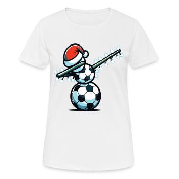 Schneemann Dabbing Schneemann Dab Schneemänner - Frauen T-Shirt atmungsaktiv - Weiß - Vorne - AI Model Female 172 dark (172cm)