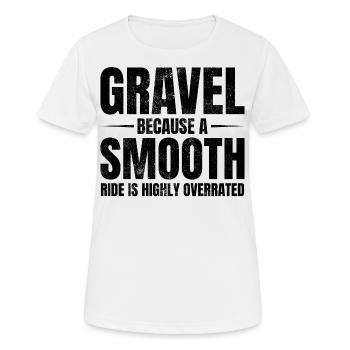 Hilarious Gravel Riding: Off-road Cycling Bike - Women's Breathable T-Shirt - white - Front - AI Model Female 172 dark (172cm)
