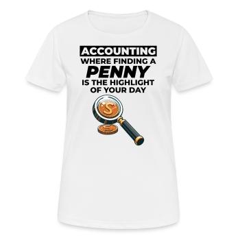 Buchhalter Buchhaltung Buchhaltung Finanzen Lustig - Frauen T-Shirt atmungsaktiv - Weiß - Vorne - AI Model Female 172 dark (172cm)