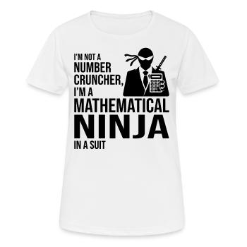 Mathematische Ninja Buchhaltung Buchhaltung Buchhaltung Finanzen - Frauen T-Shirt atmungsaktiv - Weiß - Vorne - AI Model Female 172 dark (172cm)