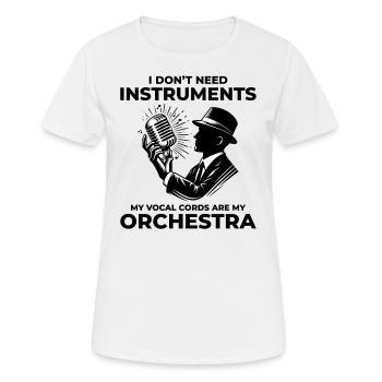Beatboxing Culture Orchestre Humour musical Beatbox - T-shirt respirant Femme - blanc - Devant - AI Model Female 172 dark (172cm)