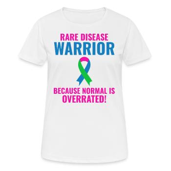 Rare Disease Warrior renforce la sensibilisation - T-shirt respirant Femme - blanc - Devant - AI Model Female 172 dark (172cm)