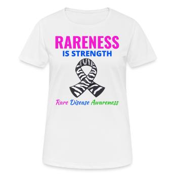 Bewusstsein für seltene Krankheiten Stärke in der Seltenheit - Frauen T-Shirt atmungsaktiv - Weiß - Vorne - AI Model Female 172 dark (172cm)