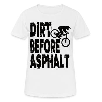 Dirt Before Asphalt Downhill VTT VTT - T-shirt respirant Femme - blanc - Devant - AI Model Female 172 dark (172cm)