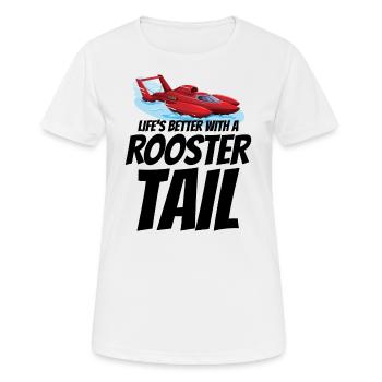 Rooster Tail Rumble : le plaisir des courses d’hydroplanes - T-shirt respirant Femme - blanc - Devant - AI Model Female 172 dark (172cm)
