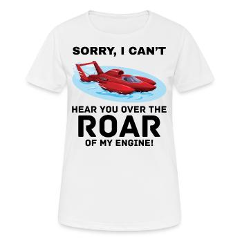 Hydroplane Boat Racing Engine Roar Water sport - Women's Breathable T-Shirt - white - Front - AI Model Female 172 dark (172cm)