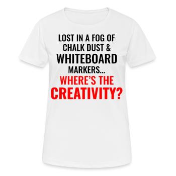 Travail Mèmes Bureau-Humour Lieu De Travail Drôle - T-shirt respirant Femme - blanc - Devant - AI Model Female 172 dark (172cm)