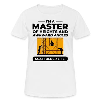 Scaffolder Scaffold Builder Scaffolding Platform - Women's Breathable T-Shirt - white - Front - AI Model Female 172 dark (172cm)