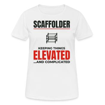 Scaffolder Scaffold Builder Scaffolding Platform - Women's Breathable T-Shirt - white - Front - AI Model Female 172 dark (172cm)