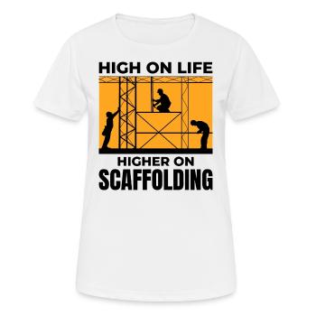 Scaffolder Scaffold Builder Scaffolding Platform - Women's Breathable T-Shirt - white - Front - AI Model Female 172 dark (172cm)