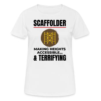 Scaffolder Scaffold Builder Scaffolding Platform - Women's Breathable T-Shirt - white - Front - AI Model Female 172 dark (172cm)