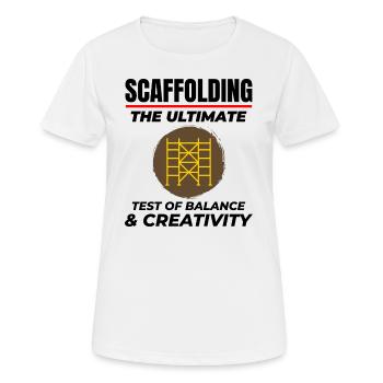 Scaffolder Scaffold Builder Scaffolding Platform - Women's Breathable T-Shirt - white - Front - AI Model Female 172 dark (172cm)