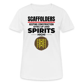 Scaffolder Scaffold Builder Scaffolding Platform - Women's Breathable T-Shirt - white - Front - AI Model Female 172 dark (172cm)