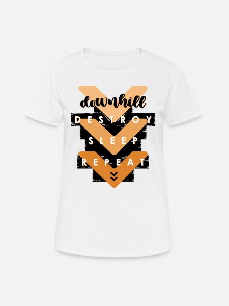 Downhill - Frauen T-Shirt atmungsaktiv - Weiß