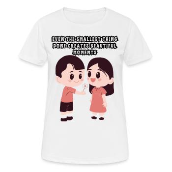Paar-Liebe - Frauen T-Shirt atmungsaktiv - Weiß - Vorne - AI Model Female 172 dark (172cm)