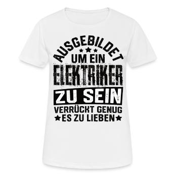 Électricien Electricité Electricité Maître électricien - T-shirt respirant Femme - blanc - Devant - AI Model Female 172 dark (172cm)