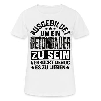 Construction en béton Béton, Construction en béton armé, Génie civil - T-shirt respirant Femme - blanc - Devant - AI Model Female 172 dark (172cm)