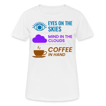 Contrôleur de la circulation aérienne Café ATC Aviation Humour - T-shirt respirant Femme - blanc - Devant - AI Model Female 172 dark (172cm)