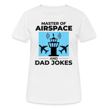 Contrôleur de la circulation aérienne Papa ATC Aviation Humour - T-shirt respirant Femme - blanc - Devant - AI Model Female 172 dark (172cm)