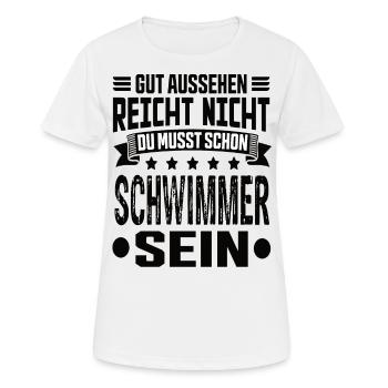 Swimmer - Women's Breathable T-Shirt - white - Front - AI Model Female 172 dark (172cm)