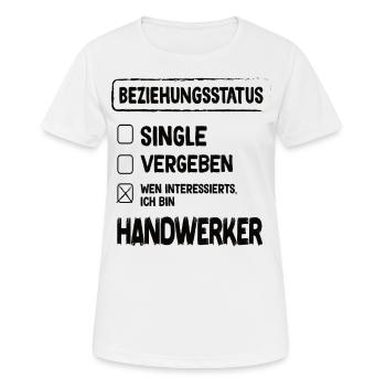 Statut de la relation d’artisan - T-shirt respirant Femme - blanc - Devant - AI Model Female 172 dark (172cm)