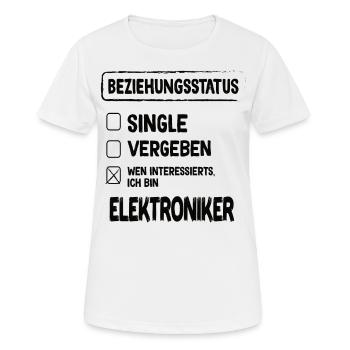 Statut de la relation de technicien en électronique - T-shirt respirant Femme - blanc - Devant - AI Model Female 172 dark (172cm)