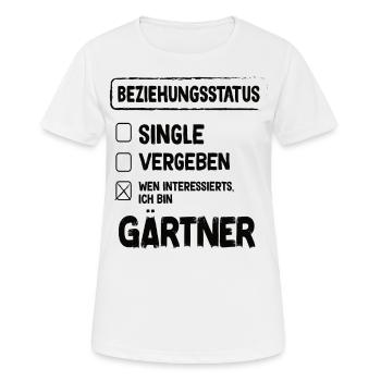 Statut de la relation jardinier - T-shirt respirant Femme - blanc - Devant - AI Model Female 172 dark (172cm)