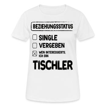 Statut de la relation de charpentier - T-shirt respirant Femme - blanc - Devant - AI Model Female 172 dark (172cm)