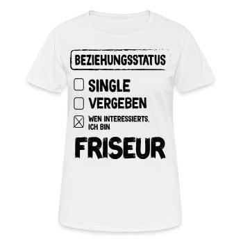 Statut de la relation avec le coiffeur - T-shirt respirant Femme - blanc - Devant - AI Model Female 172 dark (172cm)