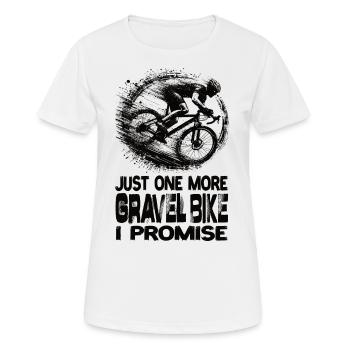 Encore un vélo de gravier Je promets des vélos de gravier - T-shirt respirant Femme - blanc - Devant - AI Model Female 172 dark (172cm)
