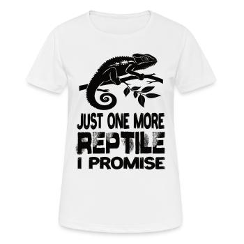 Just One More Reptile I Promise Reptilen Echse - Frauen T-Shirt atmungsaktiv - Weiß - Vorne - AI Model Female 172 dark (172cm)
