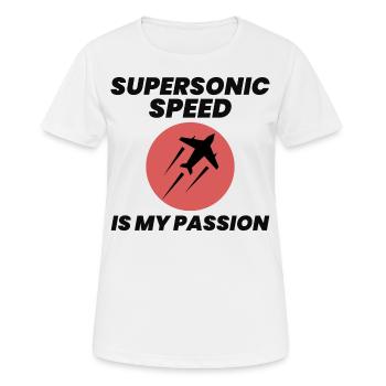 Mécanicien d’avions à réaction Technicien aéronautique - T-shirt respirant Femme - blanc - Devant - AI Model Female 172 dark (172cm)
