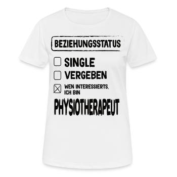 Kinésithérapeute Statut relationnel Physiothérapie - T-shirt respirant Femme - blanc - Devant - AI Model Female 172 dark (172cm)