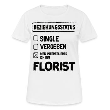 Fleuriste Relation Statut Fleuriste Fleurs Fleuriste - T-shirt respirant Femme - blanc - Devant - AI Model Female 172 dark (172cm)