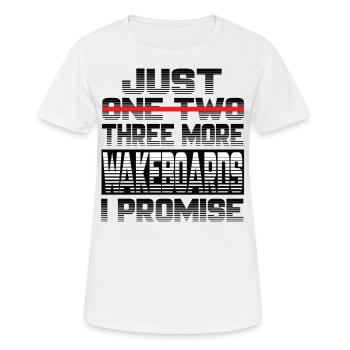 Juste un wakeboard de plus que je promets wakeboard - T-shirt respirant Femme - blanc - Devant - AI Model Female 172 dark (172cm)