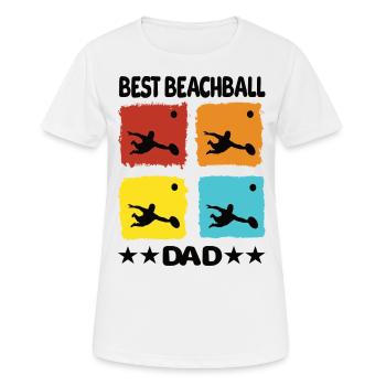 Best Beachball Dad - Frauen T-Shirt atmungsaktiv - Weiß - Vorne - AI Model Female 172 dark (172cm)