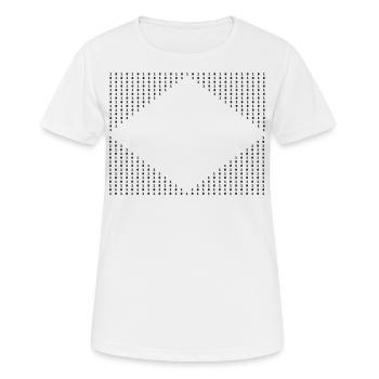 Zahlenmuster - Frauen T-Shirt atmungsaktiv - Weiß - Vorne - AI Model Female 172 dark (172cm)
