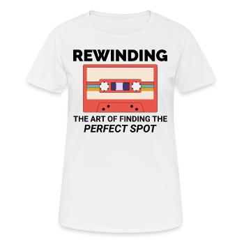 Cassette Tape Rewinding 80s Nostalgia Retro 1980s - Women's Breathable T-Shirt - white - Front - AI Model Female 172 dark (172cm)