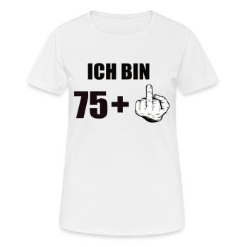 76 anniversaire - T-shirt respirant Femme - blanc - Devant - AI Model Female 172 dark (172cm)