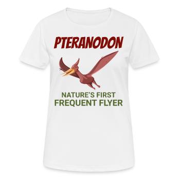 Ptéranodon, dinosaure, dinosaure, dinosaure, fossile de paléontologue - T-shirt respirant Femme - blanc - Devant - AI Model Female 172 dark (172cm)
