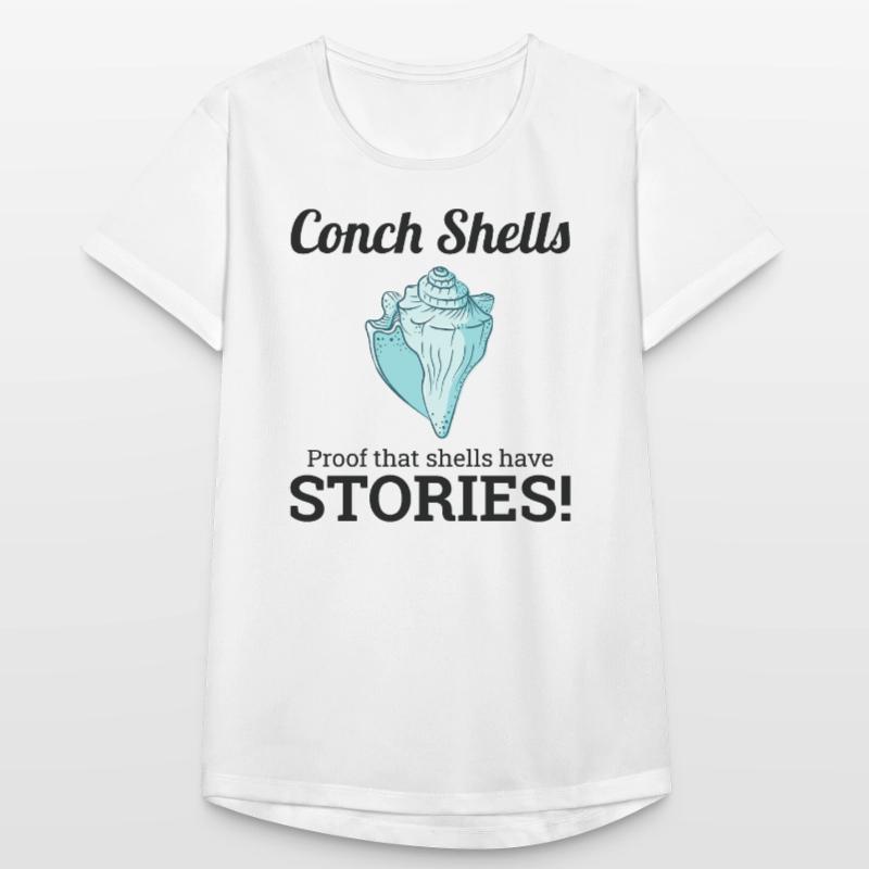 Conch Seashells Collector Beachcomber Sea Shell Women's Breathable T-Shirt