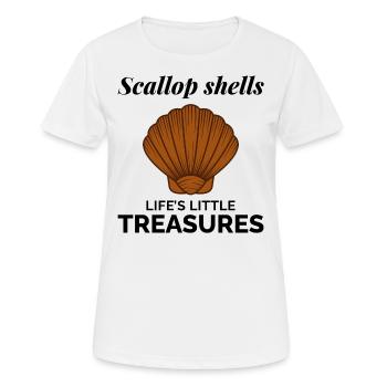 Pétoncles Coquillages Collector Beachcomber Crustacés - T-shirt respirant Femme - blanc - Devant - AI Model Female 172 dark (172cm)