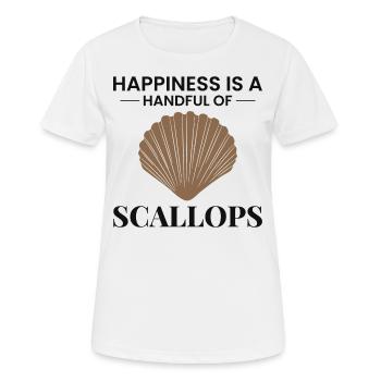 Pétoncles Coquillages Collector Beachcomber Crustacés - T-shirt respirant Femme - blanc - Devant - AI Model Female 172 dark (172cm)