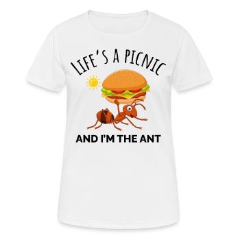 Ameisenhalter Picknick Entomologe Insekt Sommer - Frauen T-Shirt atmungsaktiv - Weiß - Vorne - AI Model Female 172 dark (172cm)