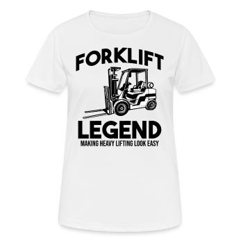 Gabelstaplerfahrer Fahrer für schwere Geräte - Frauen T-Shirt atmungsaktiv - Weiß - Vorne - AI Model Female 172 dark (172cm)