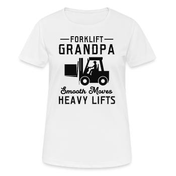 Gabelstaplerfahrer Opa Fahrer für schwere Maschinen - Frauen T-Shirt atmungsaktiv - Weiß - Vorne - AI Model Female 172 dark (172cm)