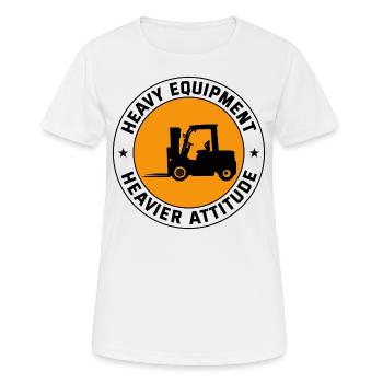 Forklift Operator Heavy Equipment Driver Funny - Women's Breathable T-Shirt - white - Front - AI Model Female 172 dark (172cm)