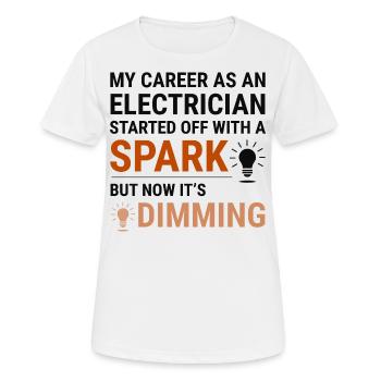 Elektriker Humor Elektrotechniker Ingenieur - Frauen T-Shirt atmungsaktiv - Weiß - Vorne - AI Model Female 172 dark (172cm)
