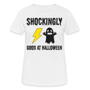 Électricien Halloween : Technicien incroyablement bon - T-shirt respirant Femme - blanc - Devant - AI Model Female 172 dark (172cm)